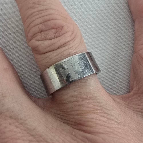 Stainless Steel Cross Ring Size 8
