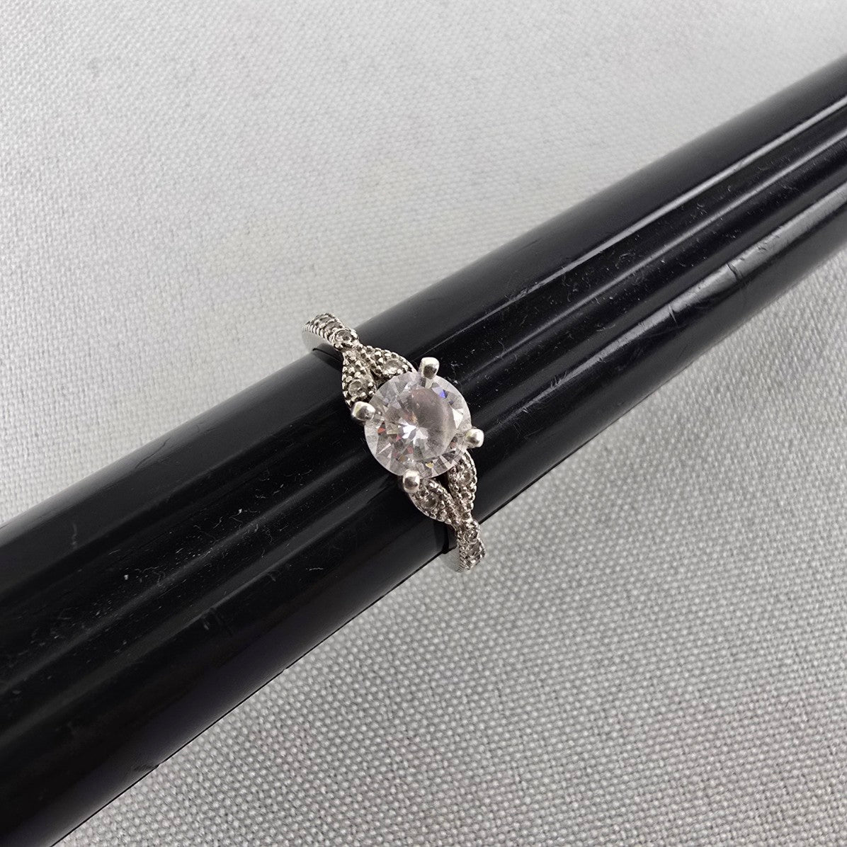 S925 Sterling Silver CZ Stone Ring Size 7
