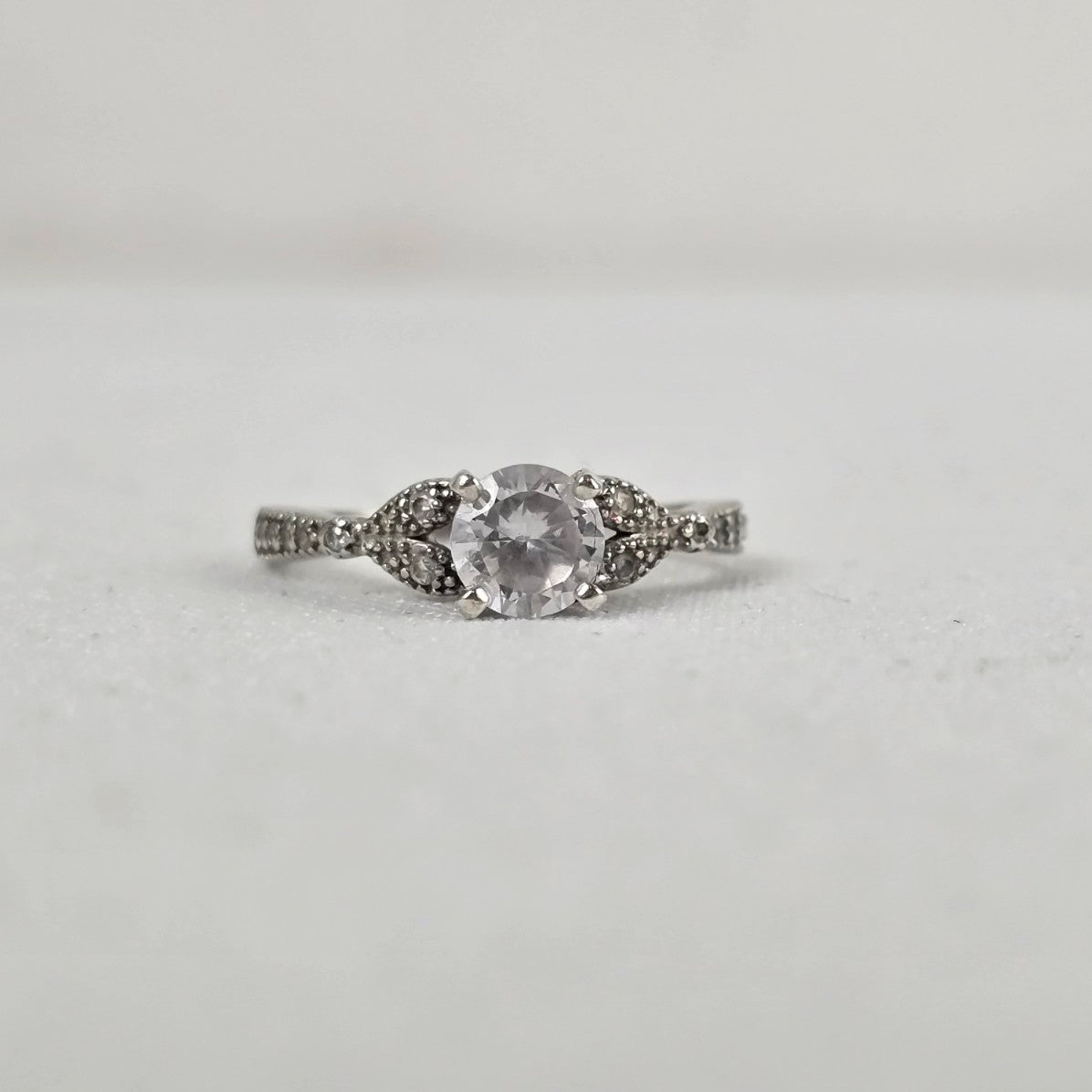 S925 Sterling Silver CZ Stone Ring Size 7
