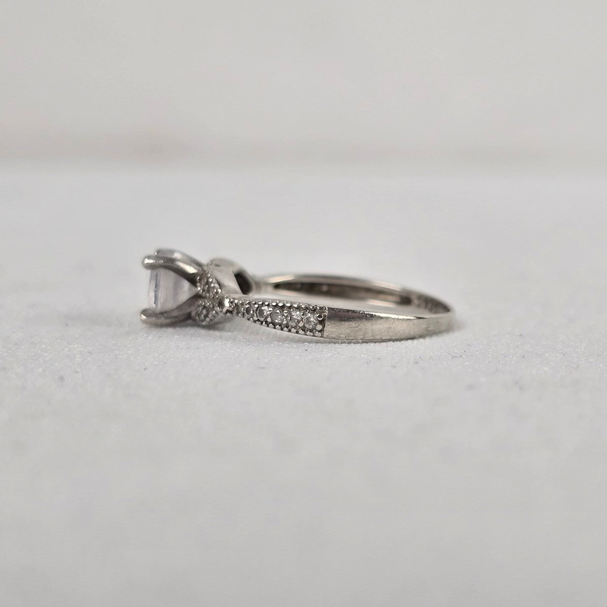 S925 Sterling Silver CZ Stone Ring Size 7