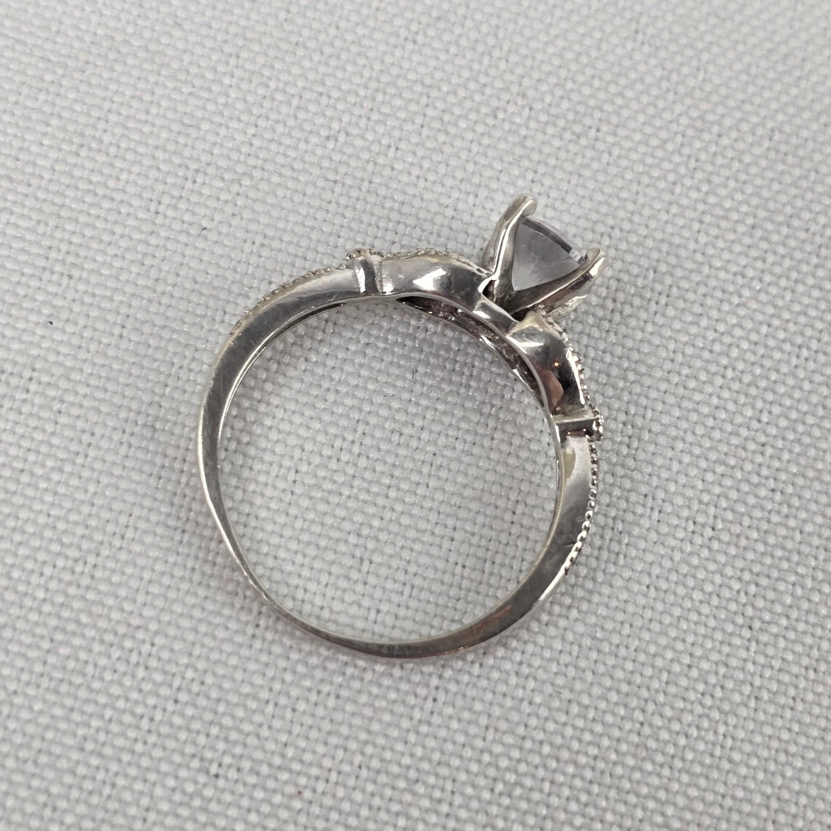 S925 Sterling Silver CZ Stone Ring Size 7