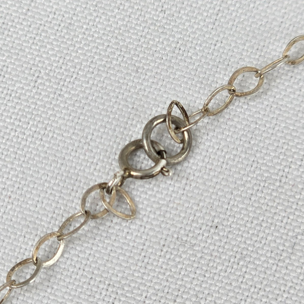 925 Sterling Silver Natural Stone Cluster Drop Necklace