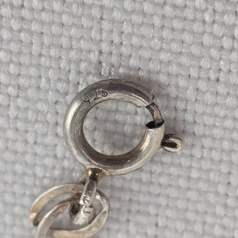 925 Sterling Silver Natural Stone Cluster Drop Necklace