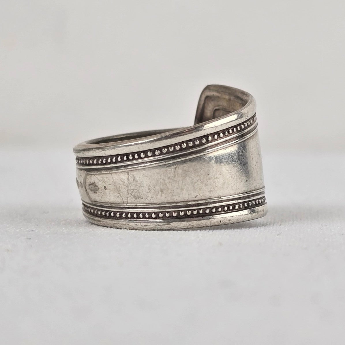 Vintage Handmade Silverware Adjustable Ring
