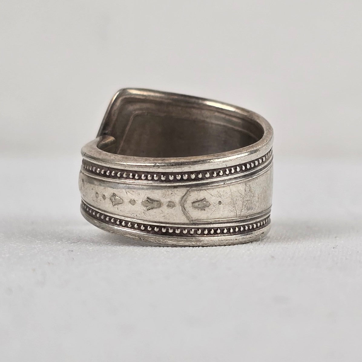 Vintage Handmade Silverware Adjustable Ring