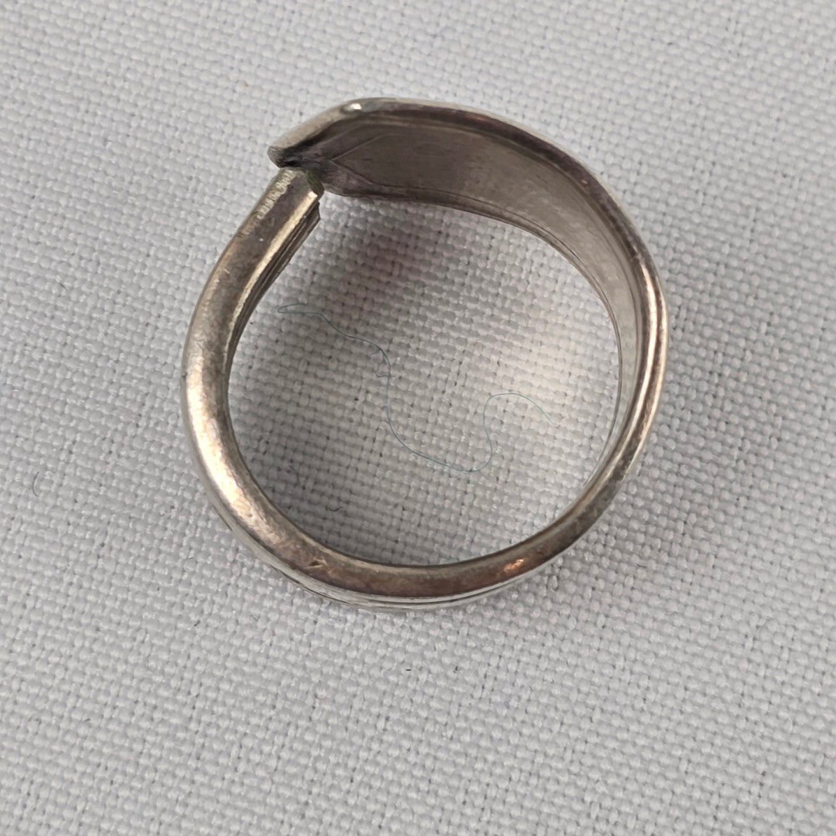 Vintage Handmade Silverware Adjustable Ring