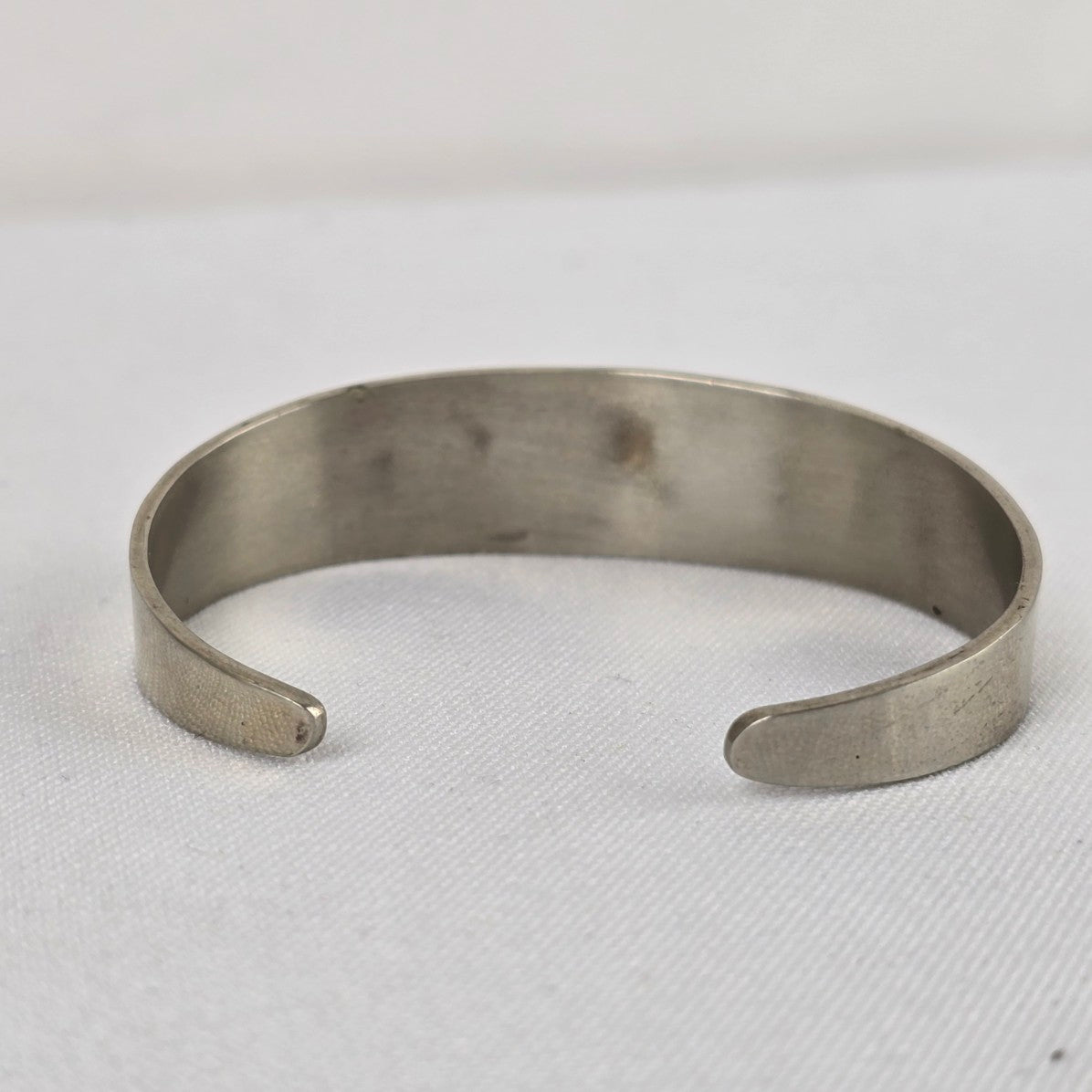 Mexico Sterling Silver Crushed Turquoise Inlay Cuff Bracelet