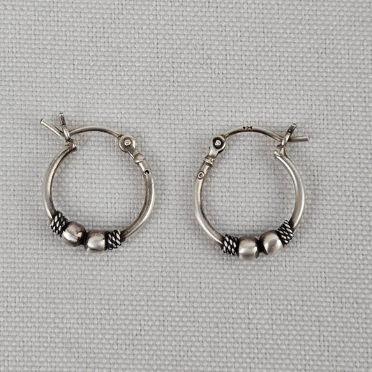 925 Sterling Silver Small Hoop Earrings