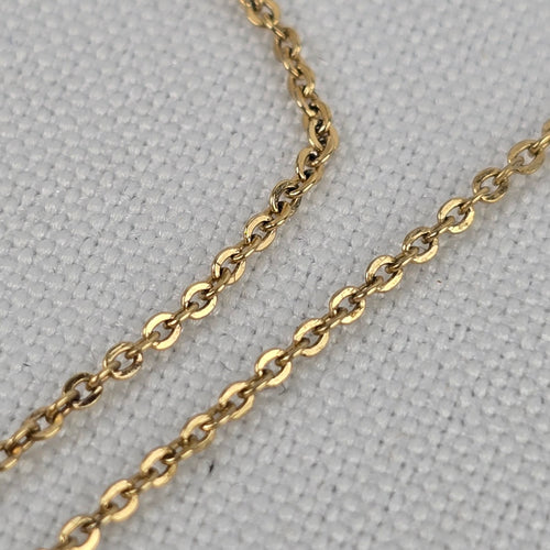 Vintage Gold Tone Iron Pendant Necklace