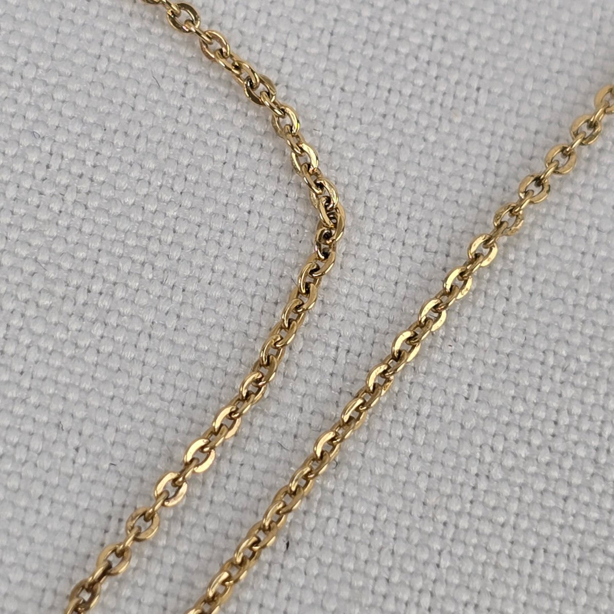 Vintage Gold Tone Iron Pendant Necklace