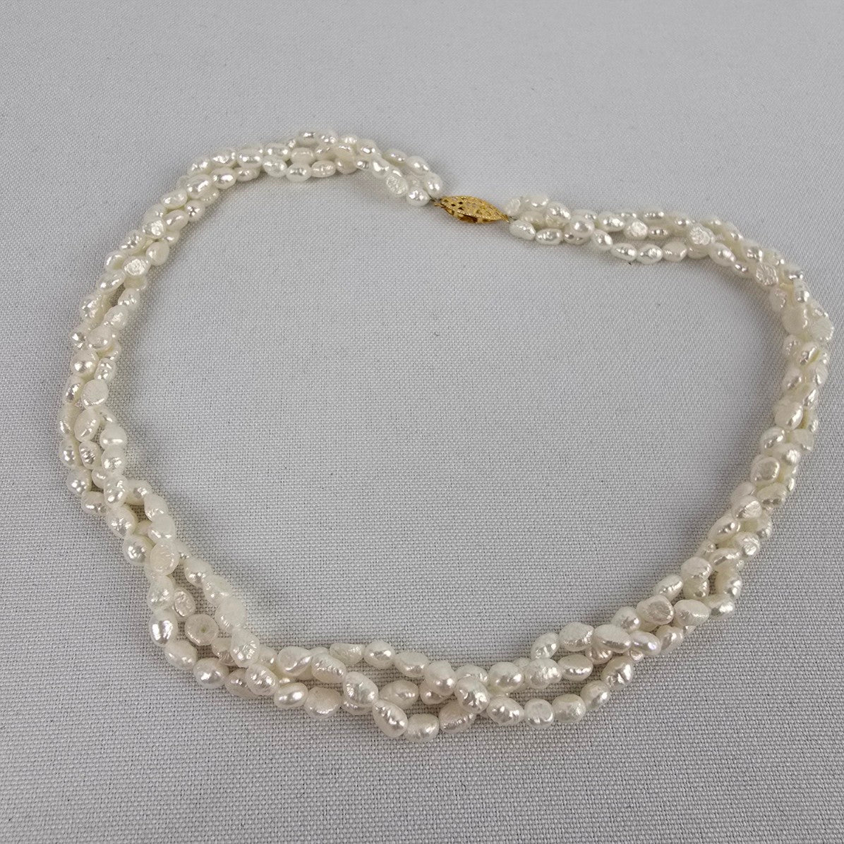Vintage Fresh Water Pearl Layered Collar Necklace