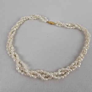 Vintage Fresh Water Pearl Layered Collar Necklace