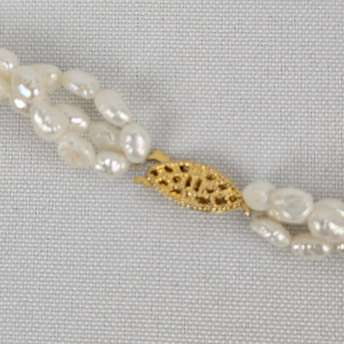 Vintage Fresh Water Pearl Layered Collar Necklace