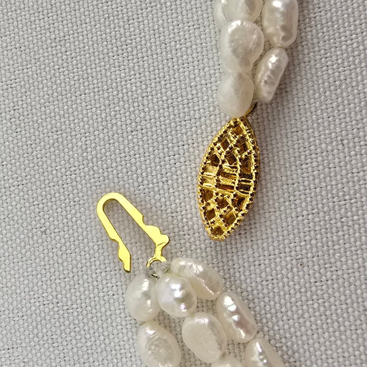 Vintage Fresh Water Pearl Layered Collar Necklace