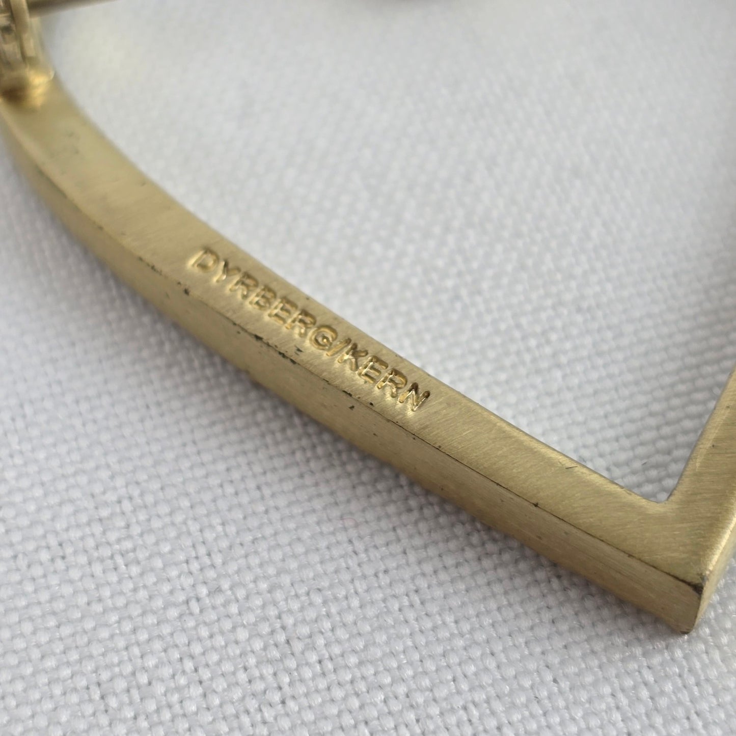 Dyrberg Kern Gold Rhinestone Heart Brooch