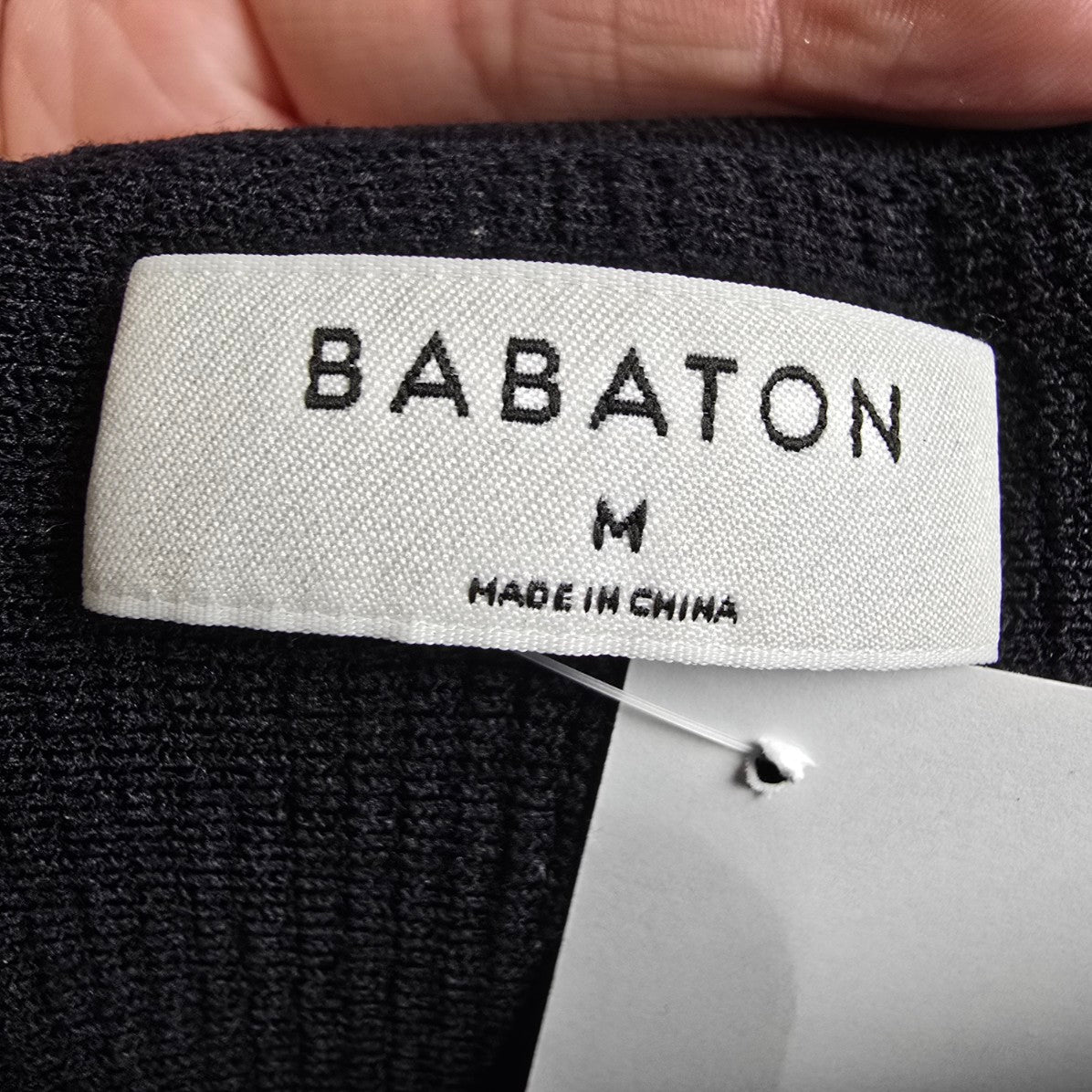 Babaton Sculp Black Knit Crop Tank Size M