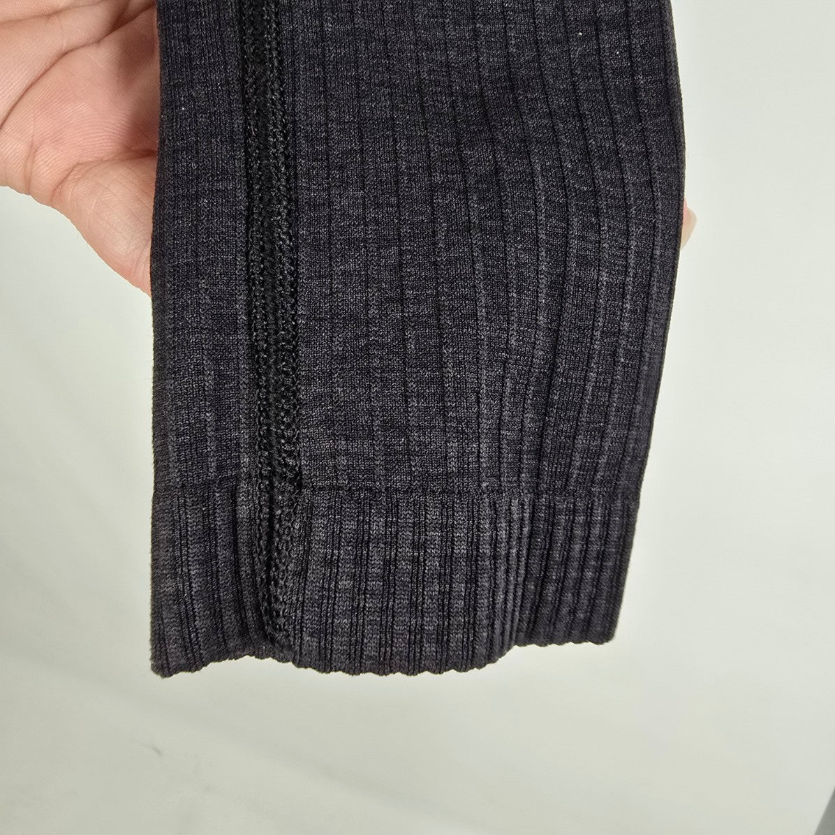 Lululemon Ebb to Street Long Sleeve Black Cropped Top Size 4