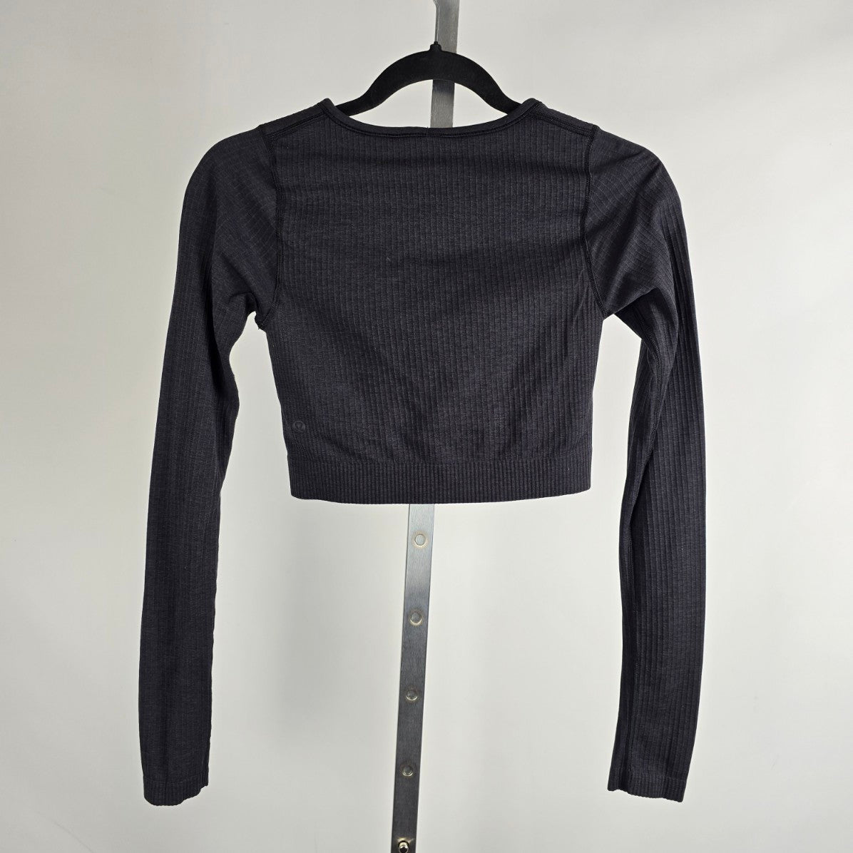 Lululemon Ebb to Street Long Sleeve Black Cropped Top Size 4