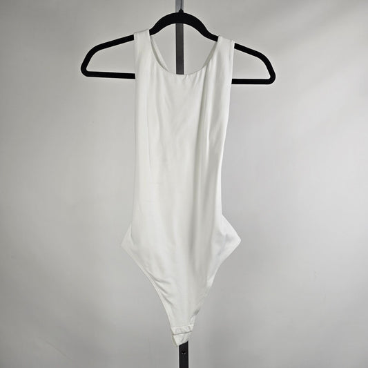 Babaton Contour White Sleeveless Body Suit Size S