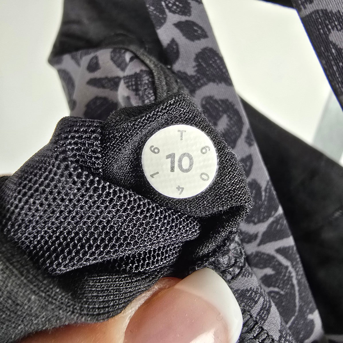 Lululemon Energy Bra Grey Floral Size 10