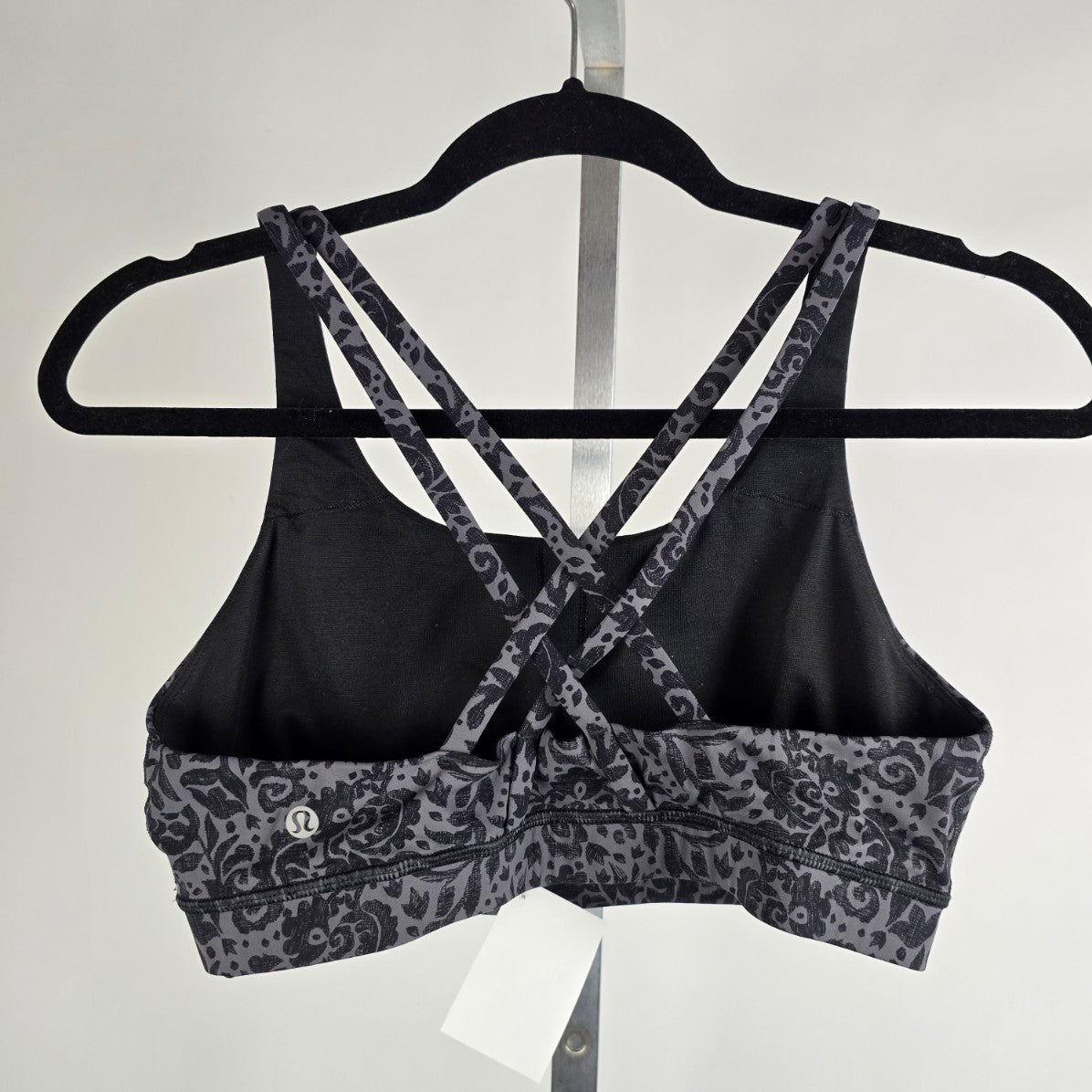 Lululemon Energy Bra Grey Floral Size 10