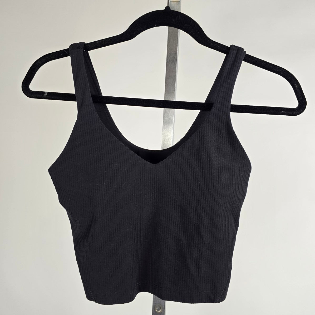 Lululemon Black Align Ribbed Knit Cropped Tank Top Size 4