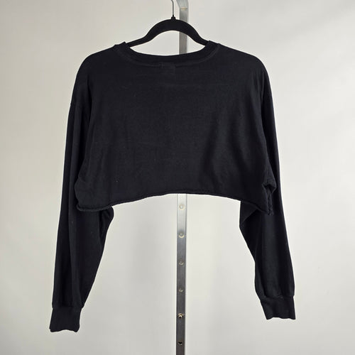 TNA Black Long Sleeve Crop Top Size S