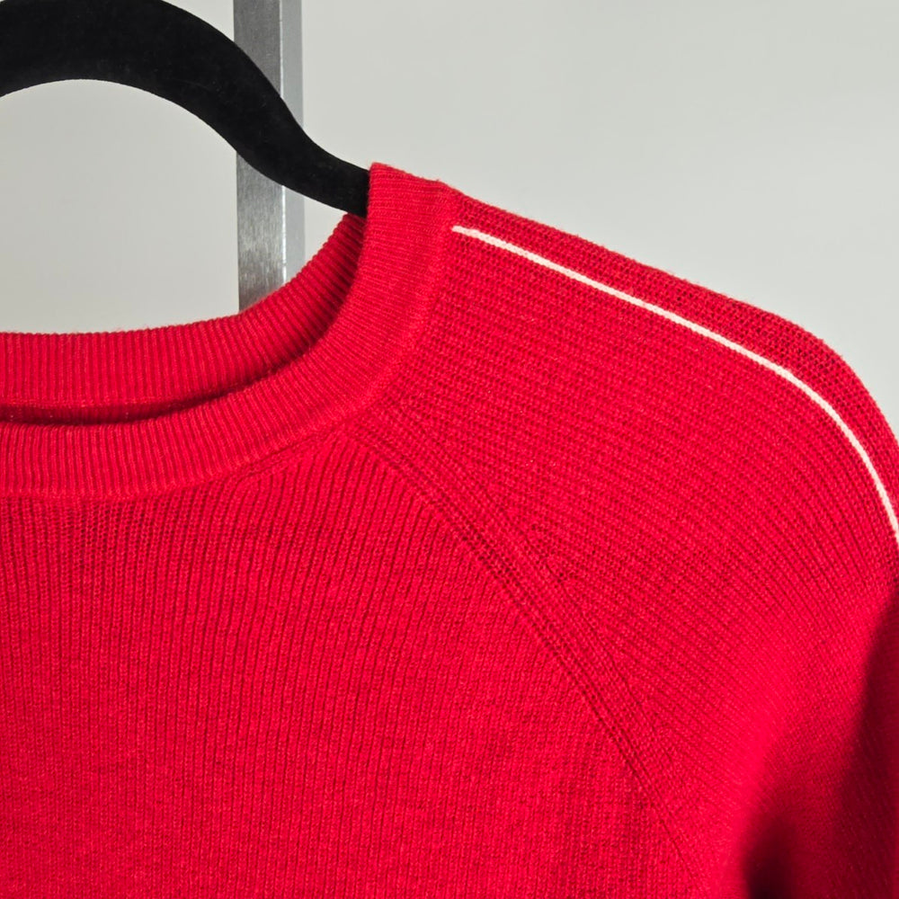 Babaton Artem Red Knit Cashmere Cropped Sweater Size XS