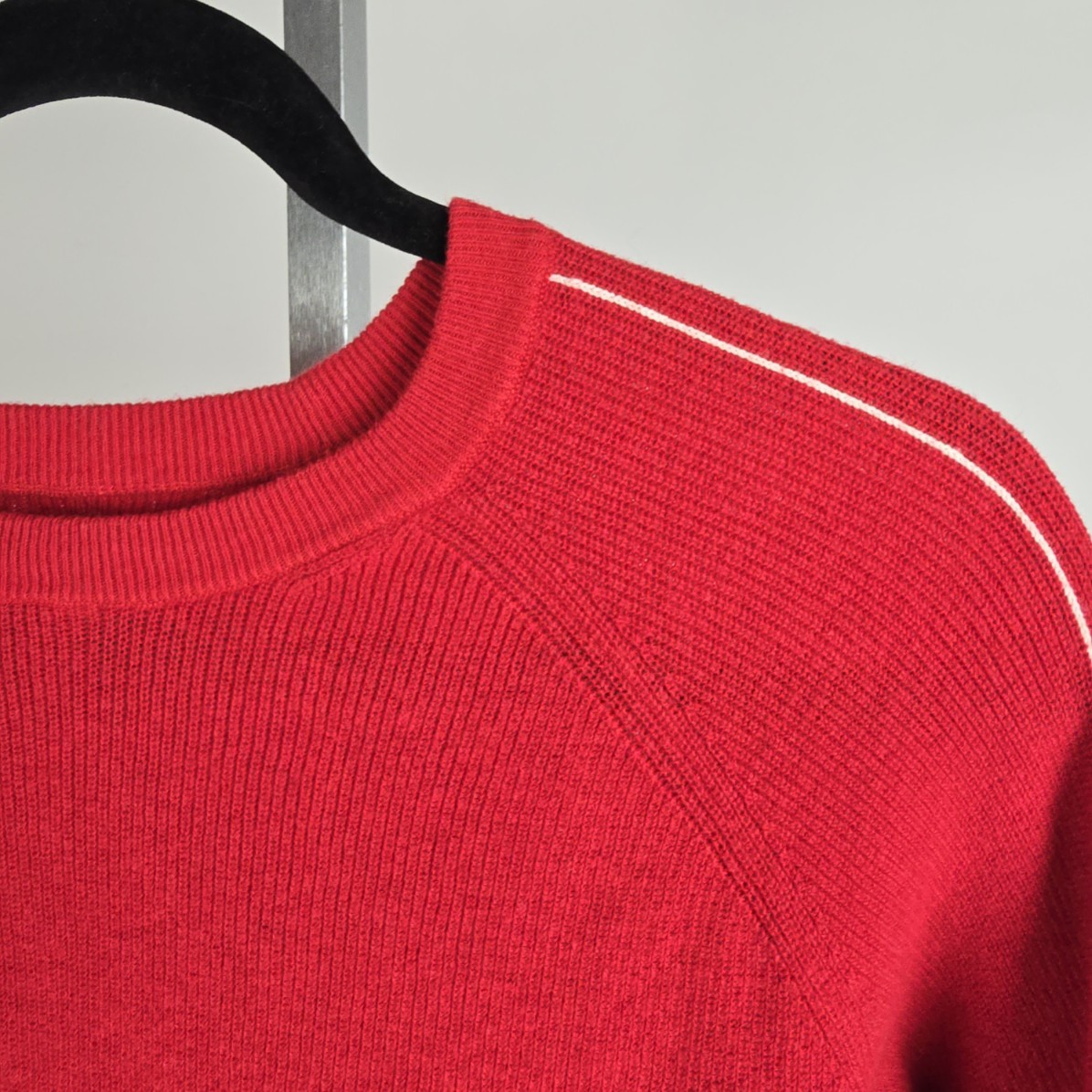 Babaton Artem Red Knit Cashmere Cropped Sweater Size XS