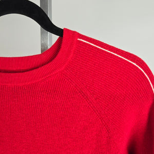 Babaton Artem Red Knit Cashmere Cropped Sweater Size XS