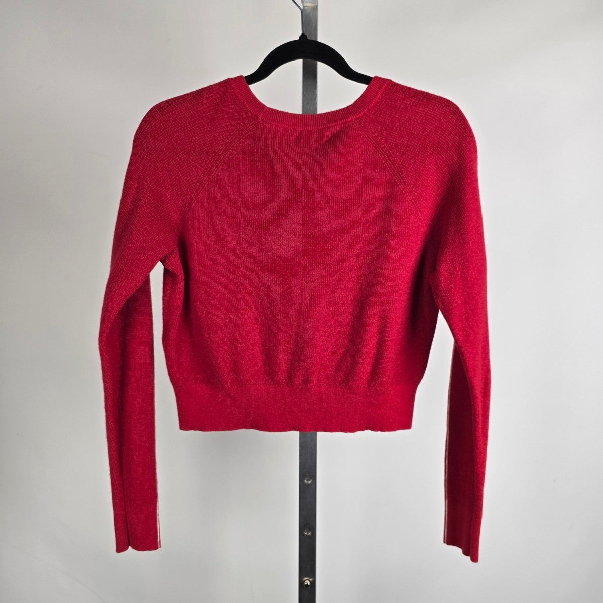 Babaton Artem Red Knit Cashmere Cropped Sweater Size XS
