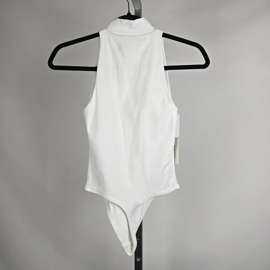Babaton Contour White Halter Neck Bodysuit Size XS