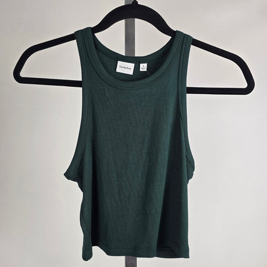 Sunday Best Green Sleeveless Crop Top Size S