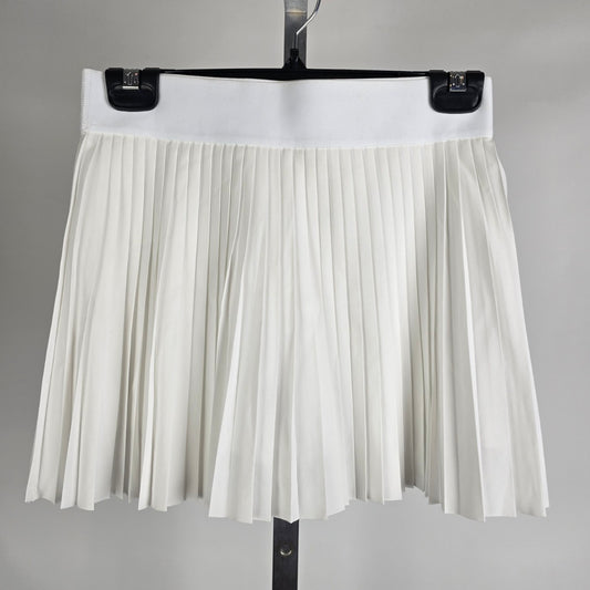 TnAction MoveTech Tennis Pro White Pleated Micro Skirt Size S