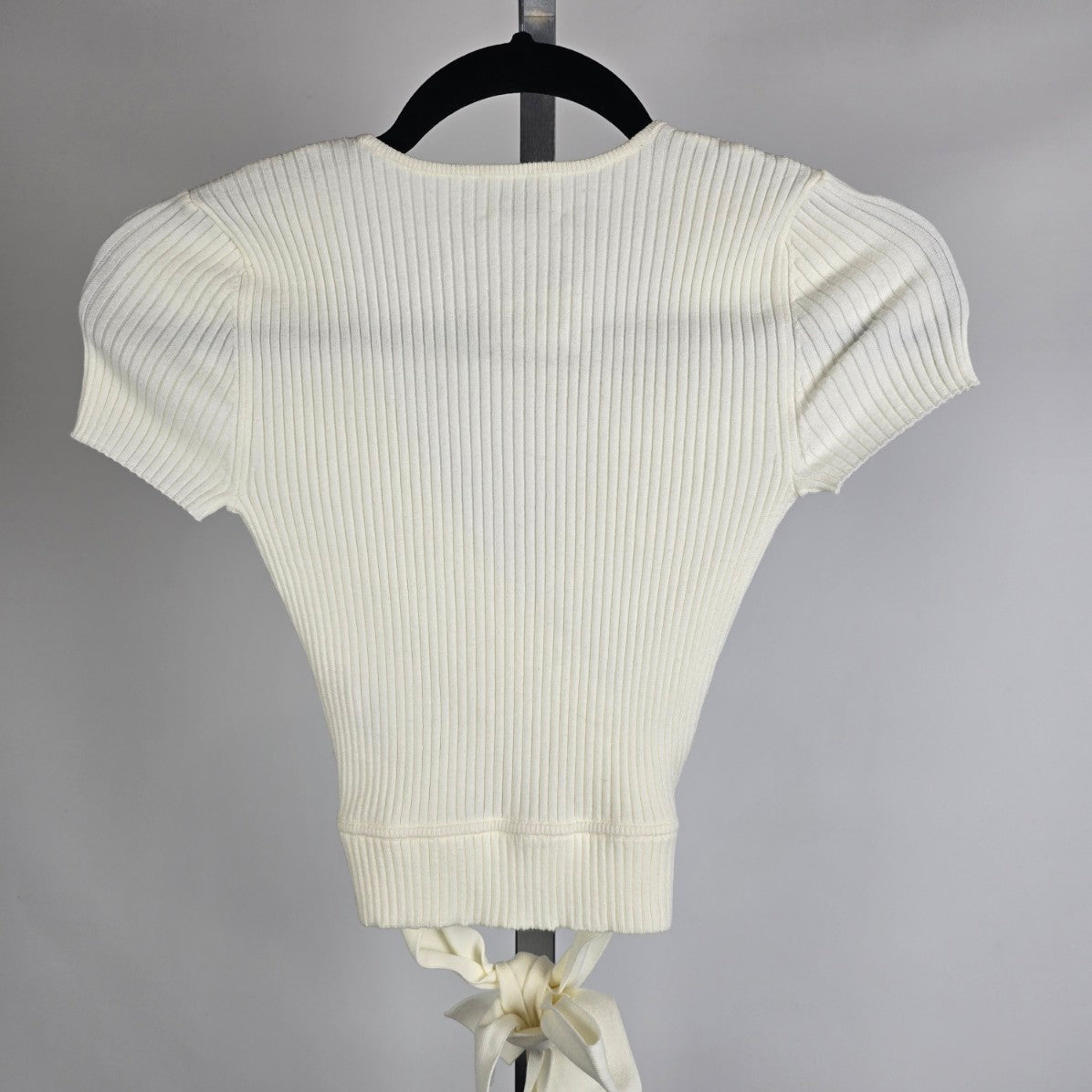 Wilfred Cream Short Sleeve All Tied Up Sweater Size XS