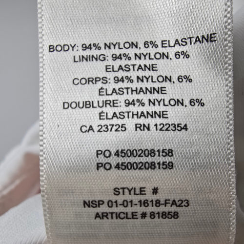 Babaton Contour White Strapless Bodysuit Size S