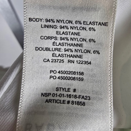 Babaton Contour White Strapless Bodysuit Size S