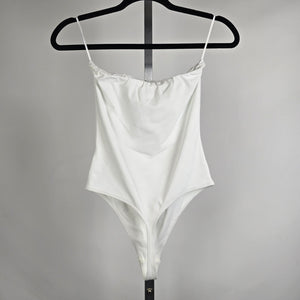 Babaton Contour White Strapless Bodysuit Size S