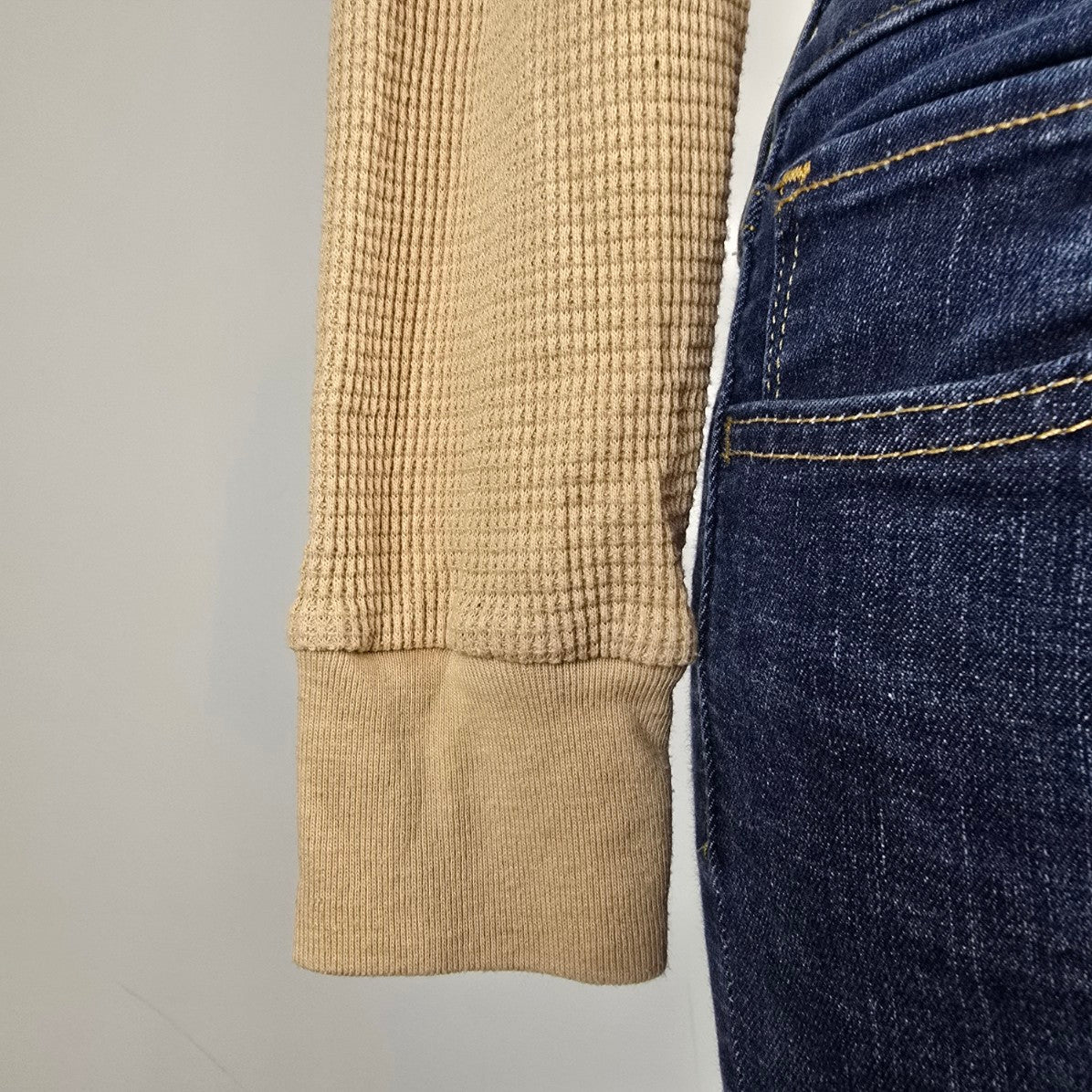 Tna Beige Cotton Waffle Knit Zip Up Hooded Jacket Size XS