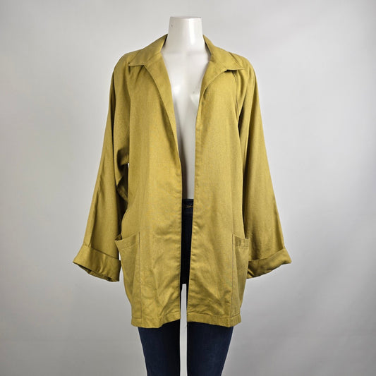 Vintage Emblem Yellow Open Jacket Size L