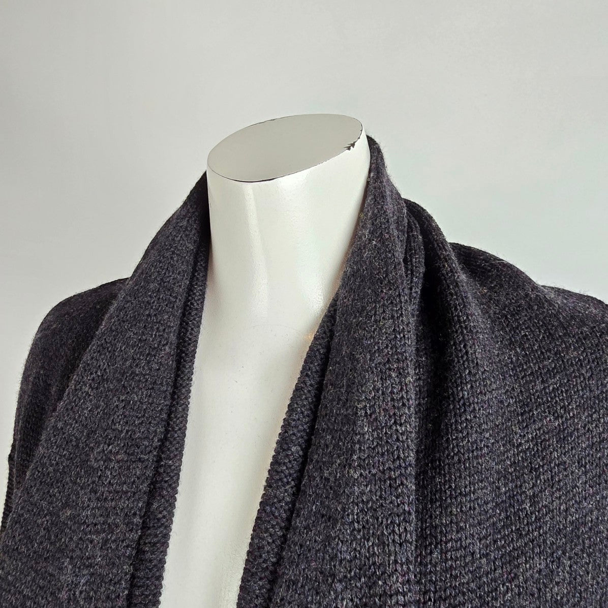 Babaton Grey Merino Wool Long Cardigan Size S/M