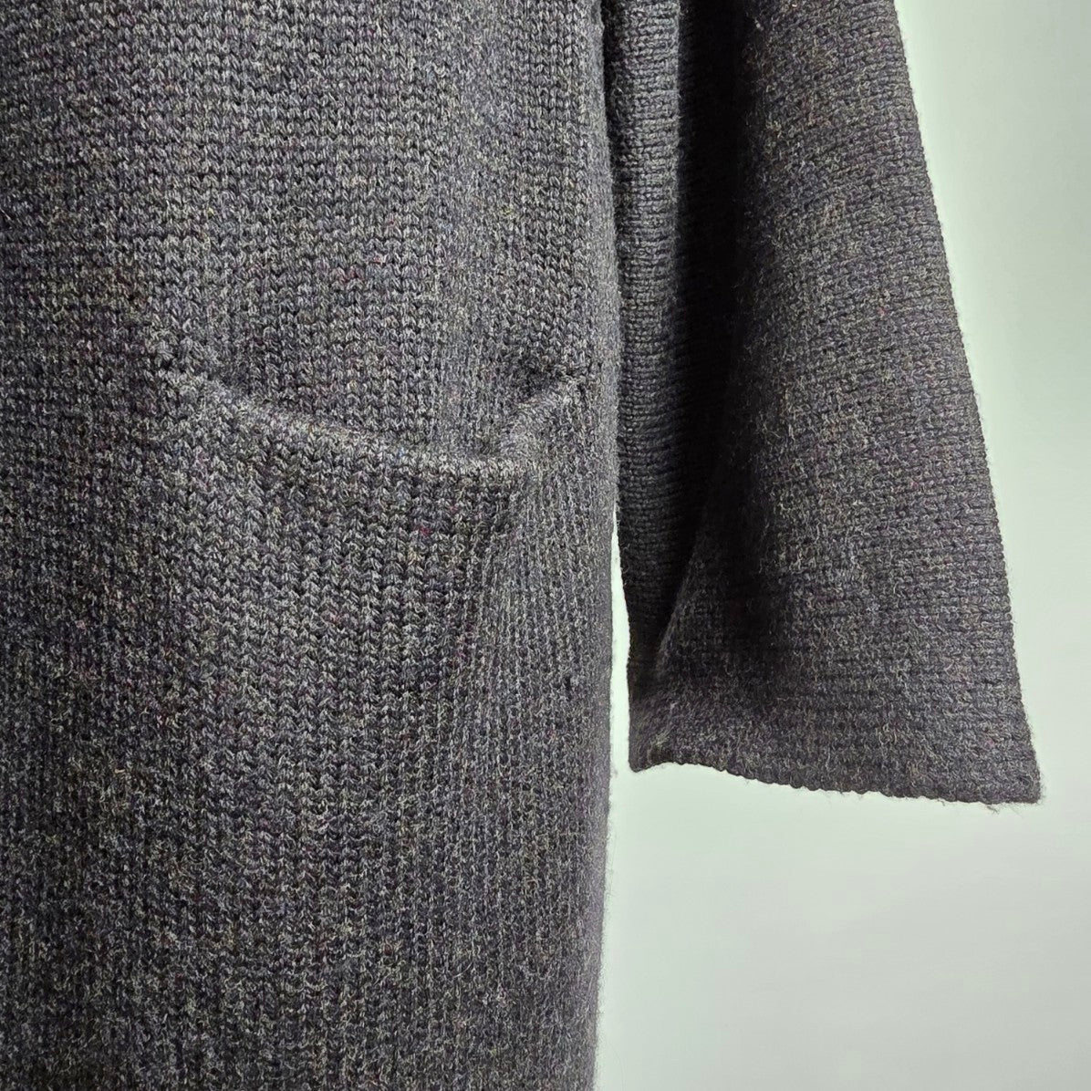 Babaton Grey Merino Wool Long Cardigan Size S/M