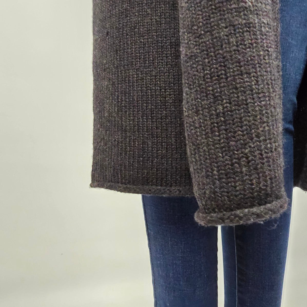 Babaton Grey Merino Wool Long Cardigan Size S/M