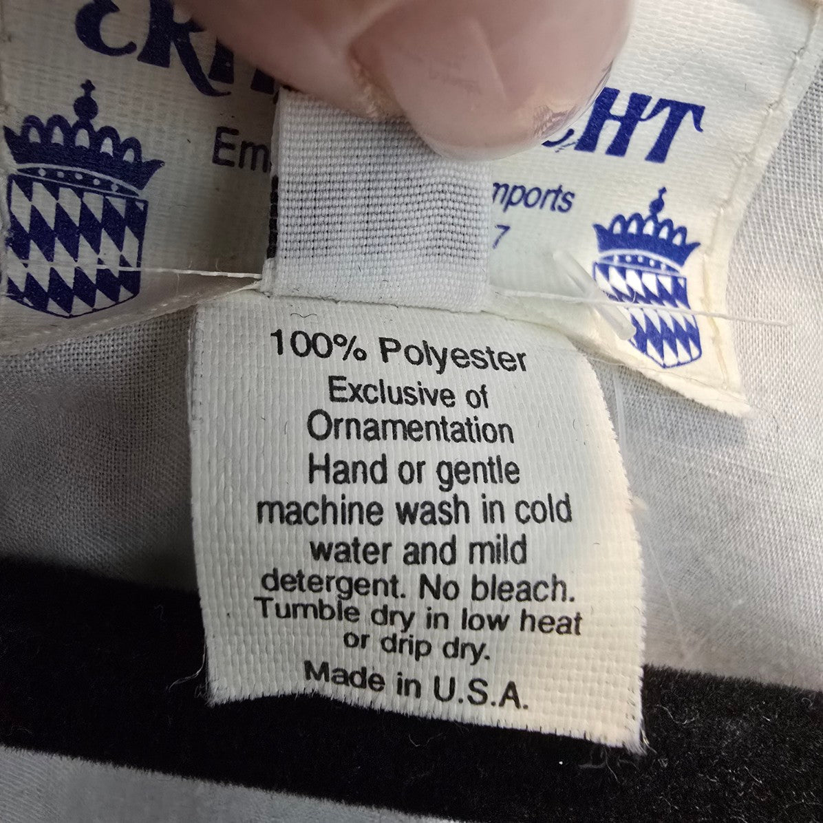 Vintage Ernst Licht Navy Blue Button Up Puff Sleeve Jacket Size 12