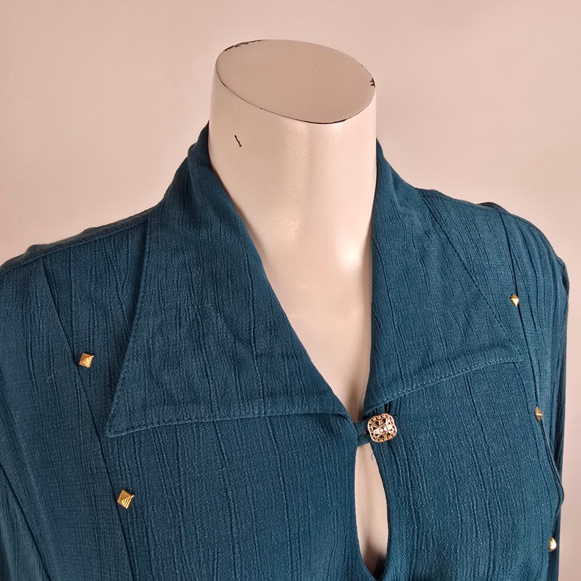 Vintage Pantel Blue Button Up Jacket Size 13