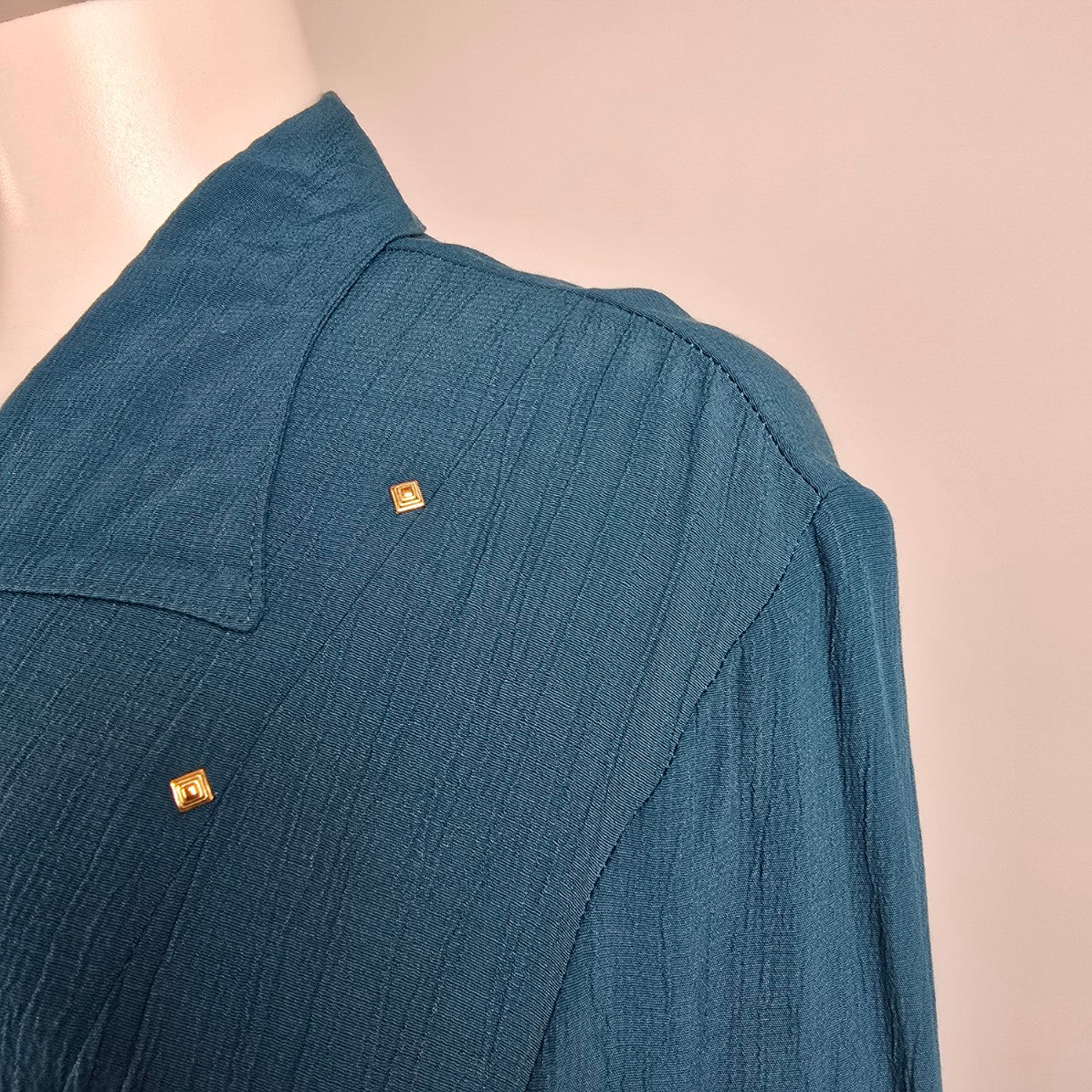 Vintage Pantel Blue Button Up Jacket Size 13