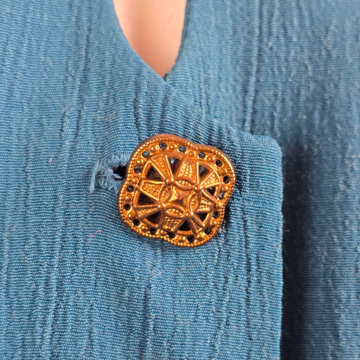 Vintage Pantel Blue Button Up Jacket Size 13