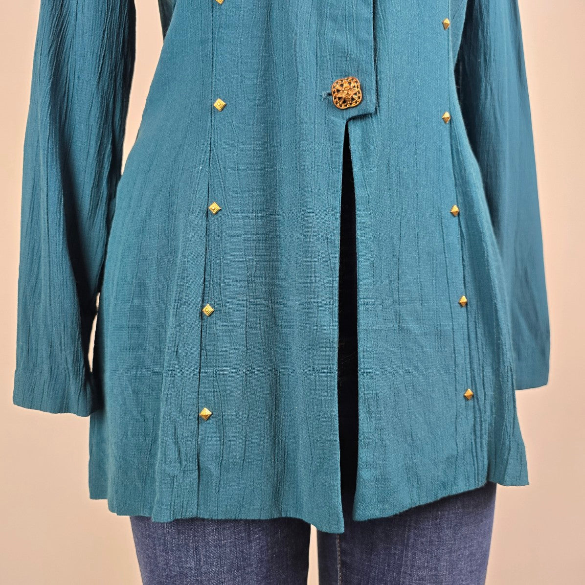 Vintage Pantel Blue Button Up Jacket Size 13