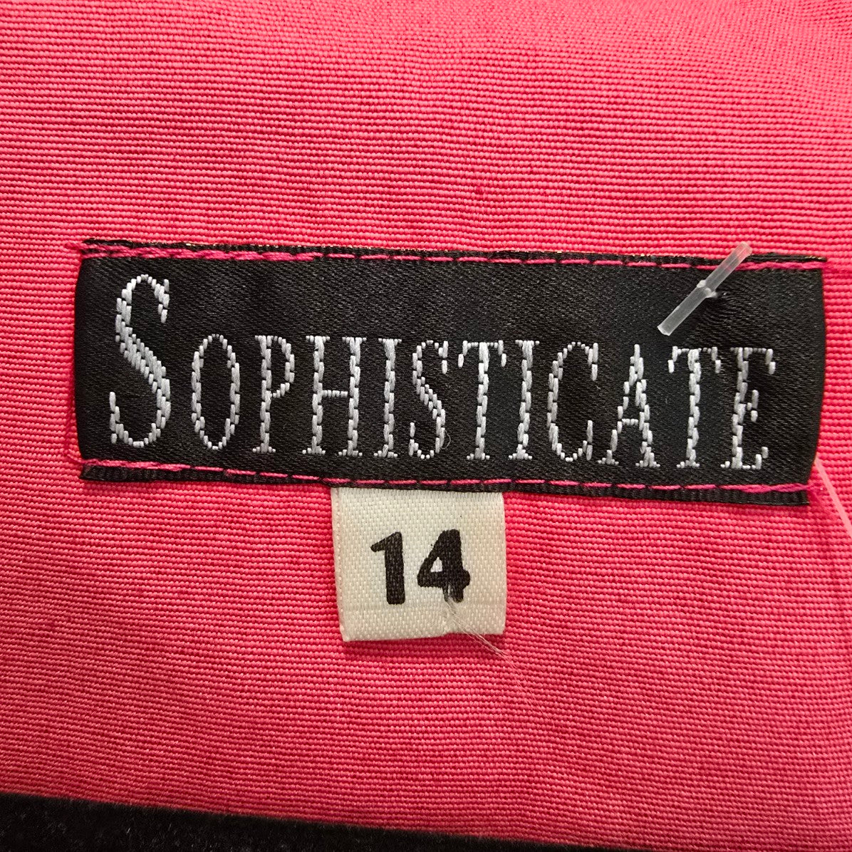 Vintage Sophisticate Pink Sheer Sleeve Jacket Size 14