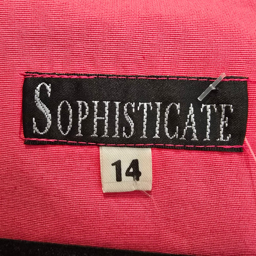 Vintage Sophisticate Pink Sheer Sleeve Jacket Size 14